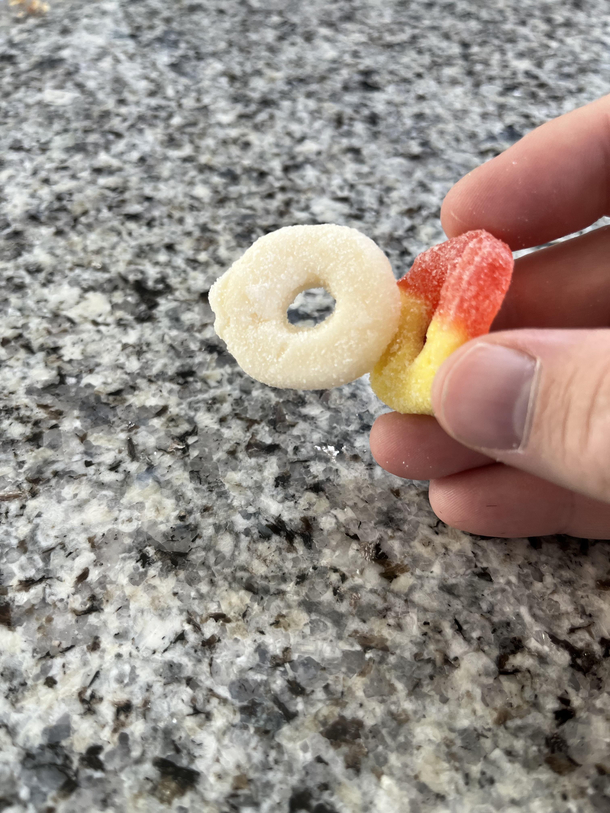 Rare Albino Gummy Peach Ring A  chance of occurrence
