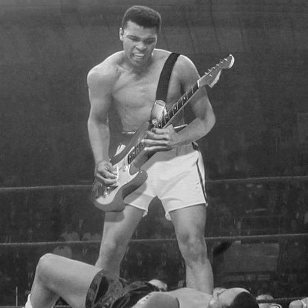 Rare picture of Ali doing a solo