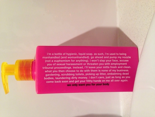 Read the back of my new hand wash Wasnt expecting this