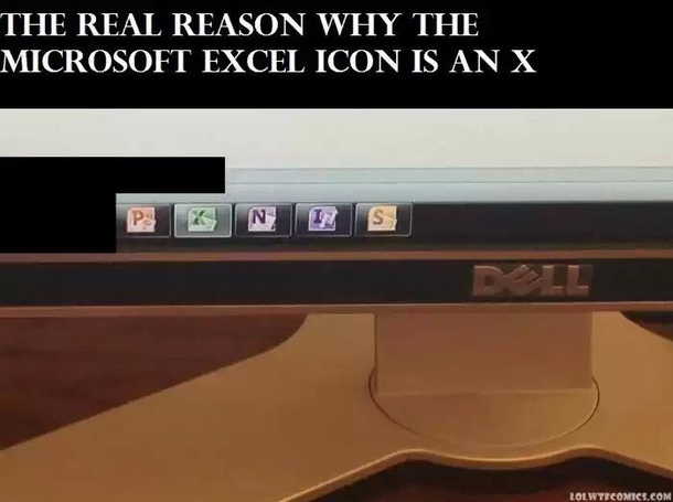 Real reason excel icon is an X oldie but goodie