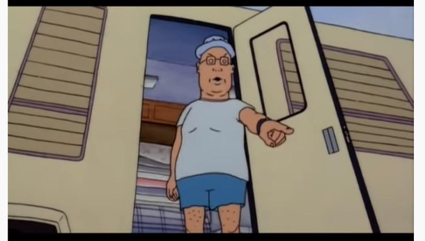 Realized Hank Hill was originally a background character from Beavis and Butthead Im Cornholio episode