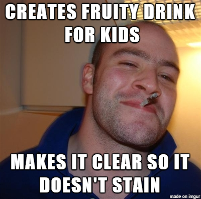 Realized this when my nephew dropped his Capri Sun today