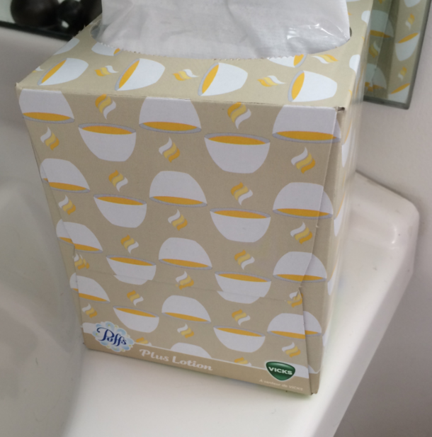 Realized too late there was no toilet paper No matter theres a box of tissues here Bad decision
