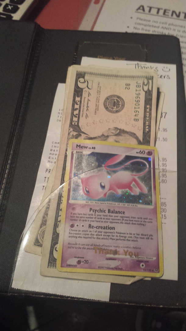 Received a pretty nice tip tonight