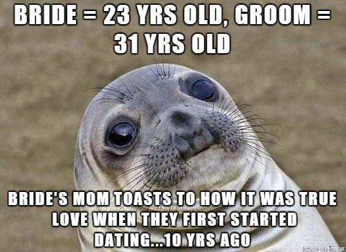 Recent weddingthe worst part is she wouldnt shut up about it