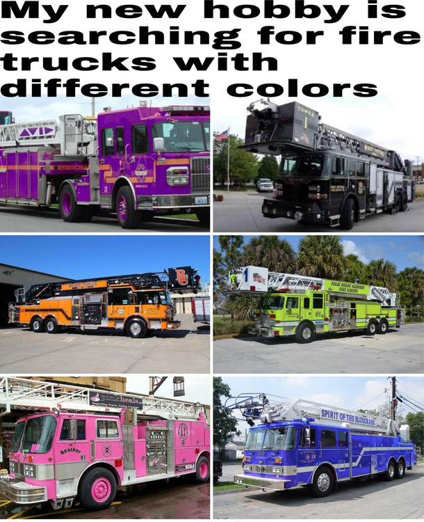 Red fire truck arent allowed