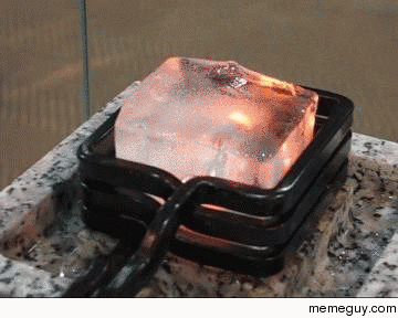Red-hot ice