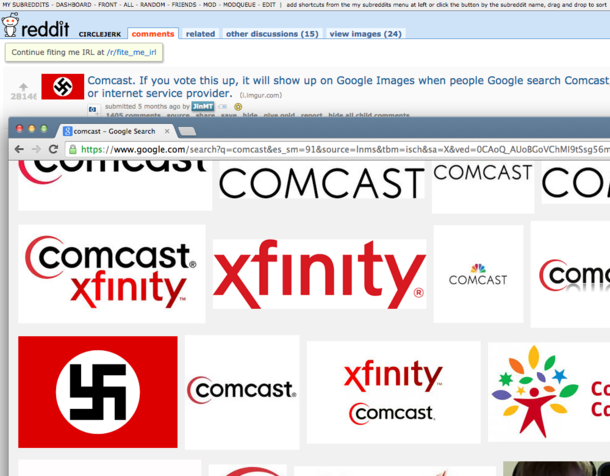 Reddits Comcast Google bomb actually worked