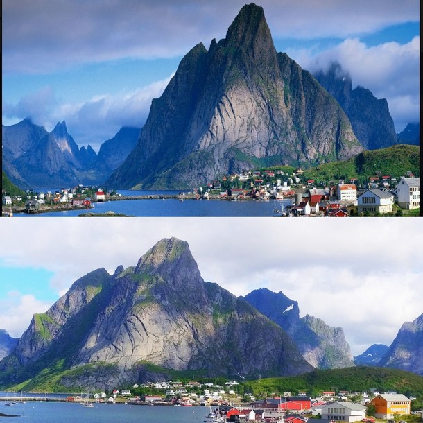 Reine windows  wallpaper vs a picture I took yesterday