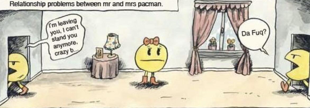 Relationship problems with Mr and Mrs Pac-Man