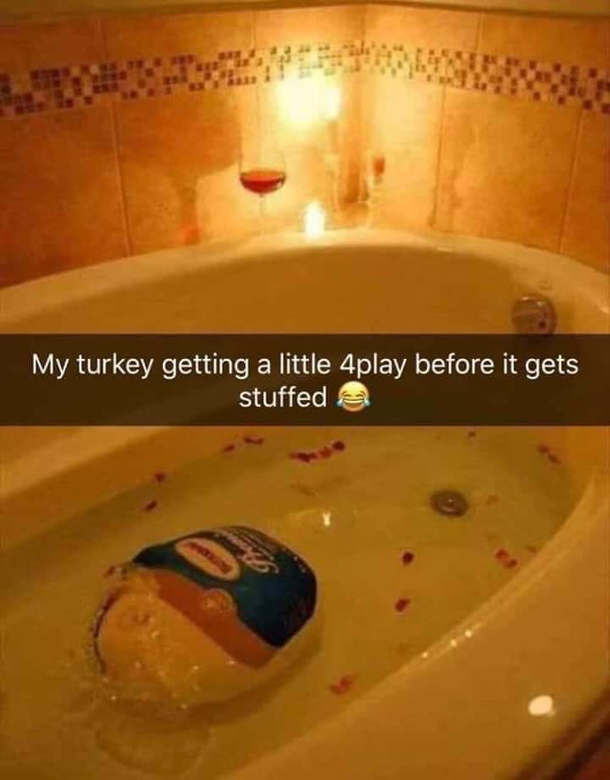 Reminder to take frozen turkeys out today
