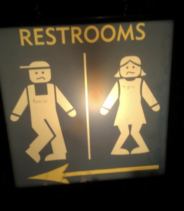 Restroom sign