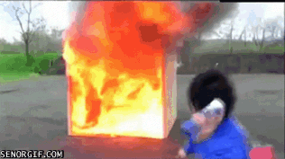 Reverse Molotov cocktail