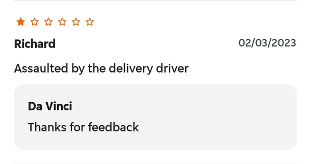 Review at my local takeaway