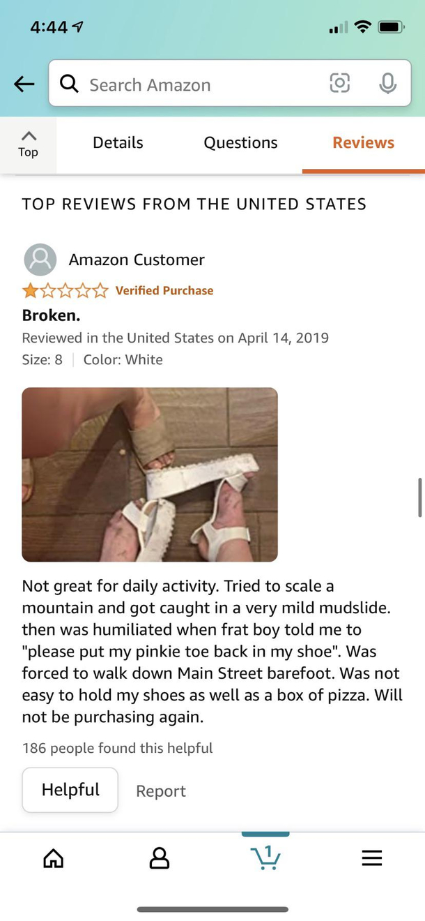 Review under some platform shoes