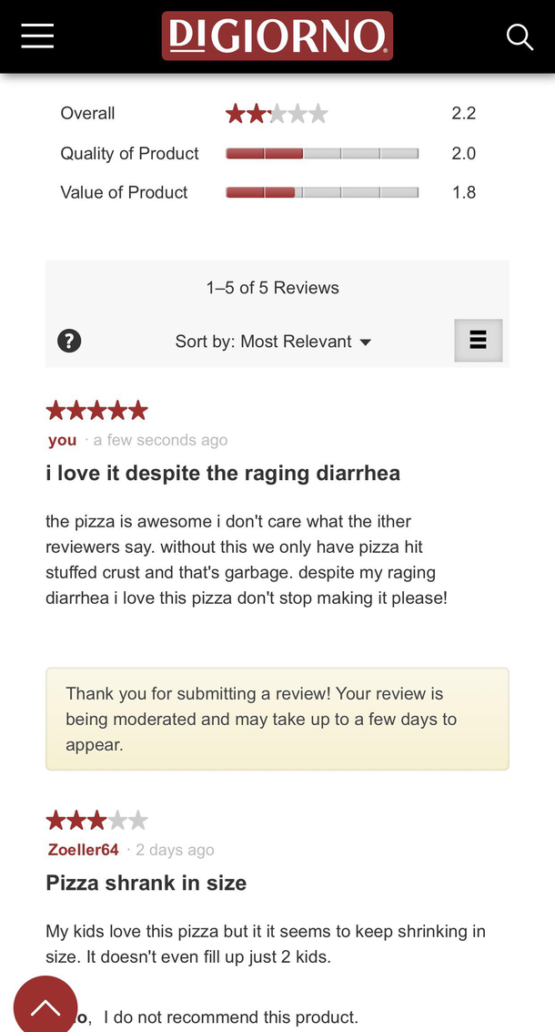 Reviewed my favorite pizza