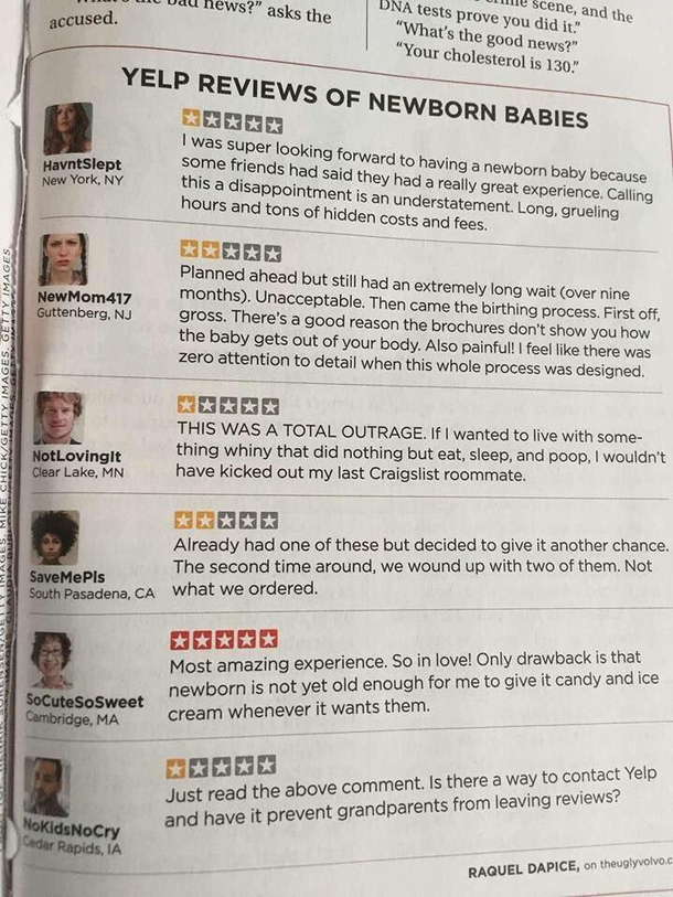 Reviews for newborn babies