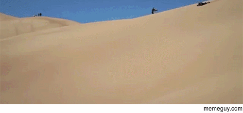 Riding the sand dunes 