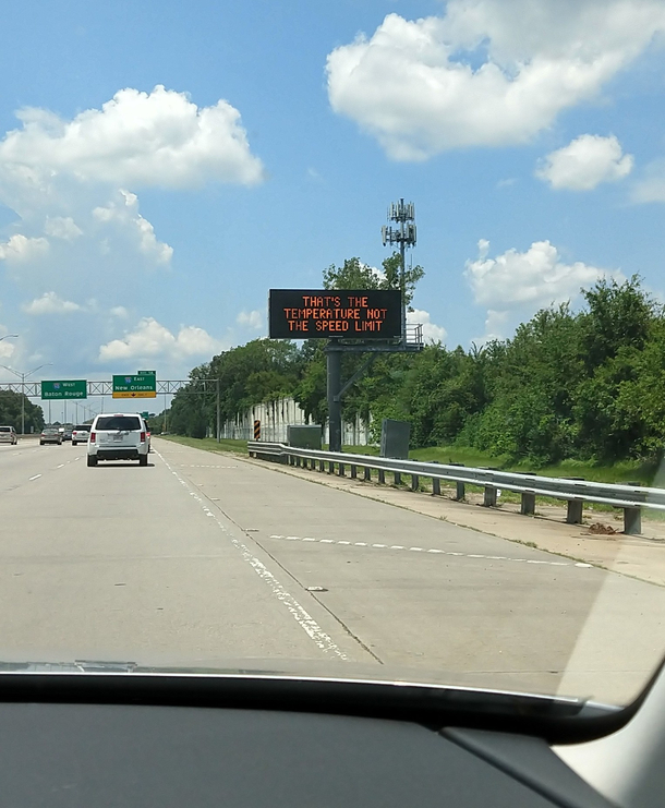 Road sign in Louisiana