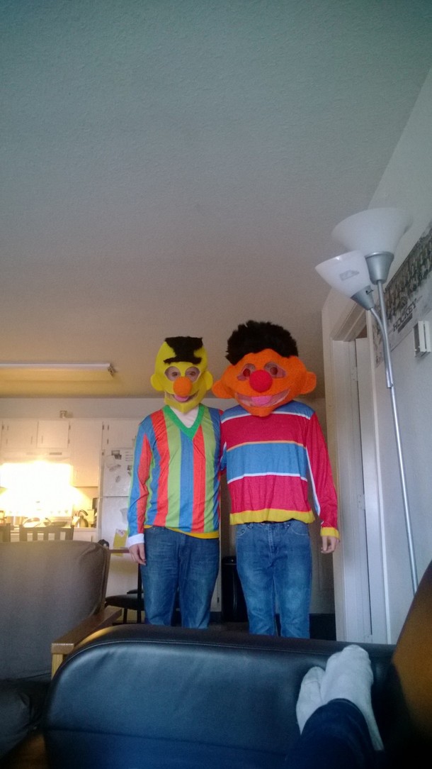 Roommates woke me up from a nap today to show me their halloween costumes About shit my pants when I opened my eyes