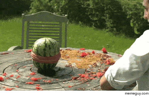 Rubber Bands Around A Watermelon
