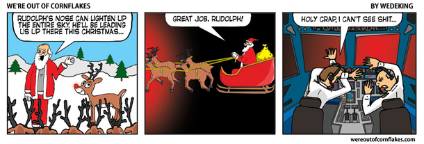 Rudolphs nose was a very powerful light