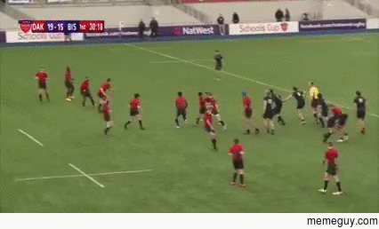 Rugby player demolishedpoor ego