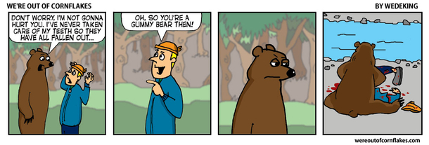 Running into a bear in the woods