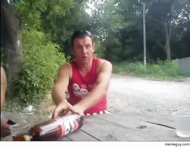Russian takes log to the face