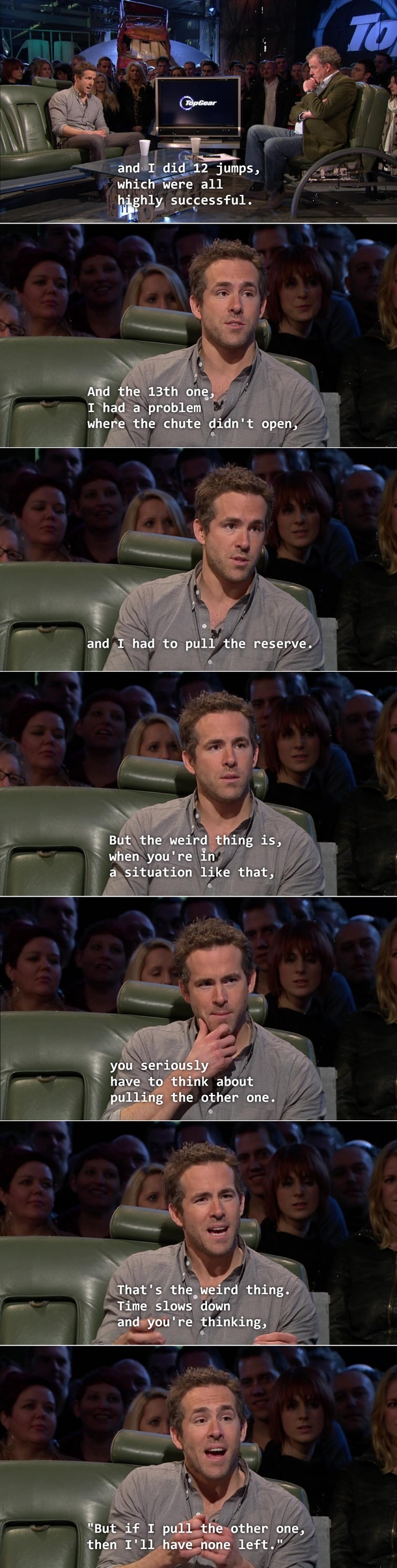 Ryan Reynolds on skydiving