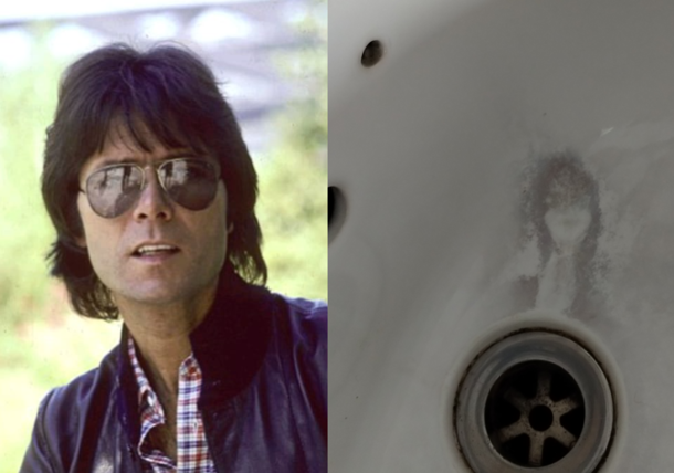 s Cliff Richard found in work kitchen sink Thinking its a sign