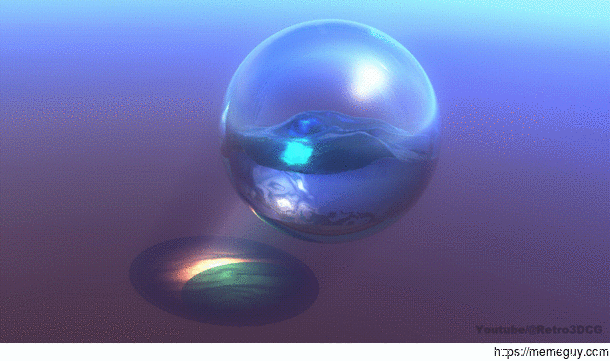 s style cg water in a bubble