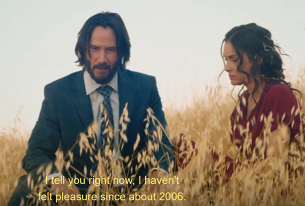 sad keanu in Destination Wedding