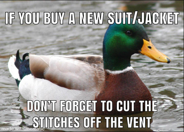 Same goes for pockets sewn shut