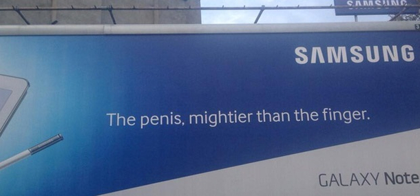 Samsung billboard advice for all the ladies out there