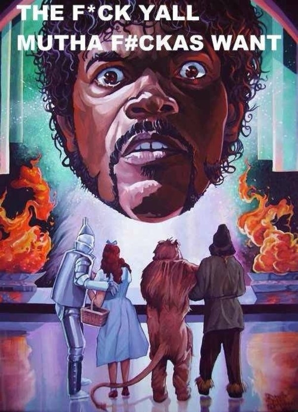 Samuel L Jackson as the Wizard in the Wizard Of Oz