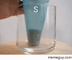 Sand painting in a cup