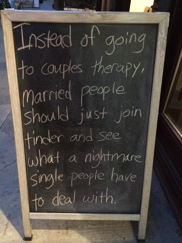 Sandwich board wisdom