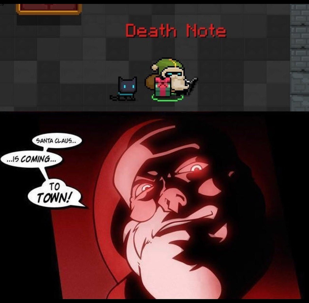 Santa Claus having Death Note