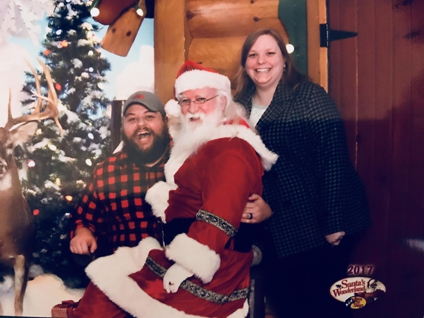 Santa complimented me on my beard and suggested I try out his chair Then this happened