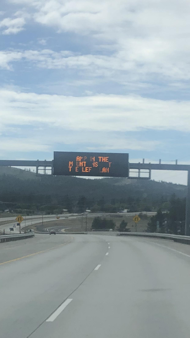 Sassy pants DOT - Camp in the mountains not the left lane