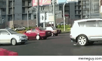Saving a kitten in heavy traffic