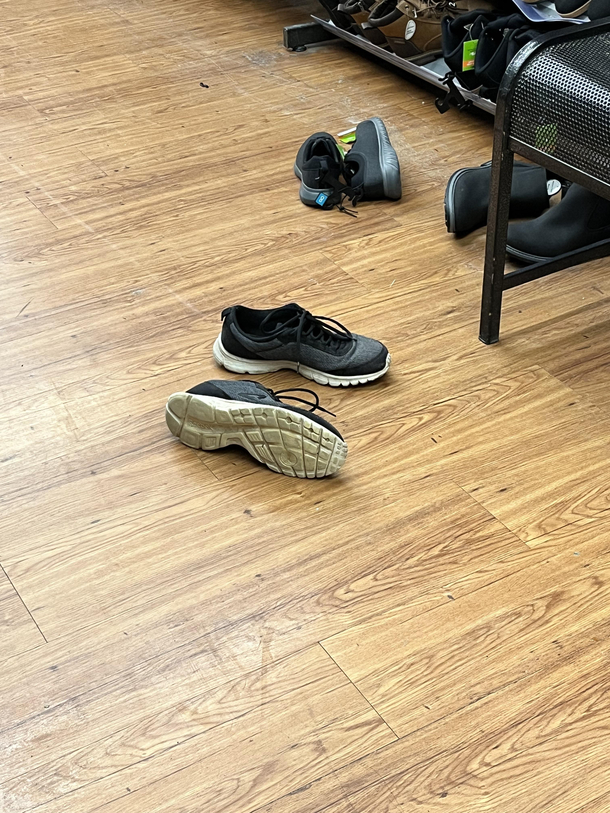 Saw a guy change his shoes out for a new pair and walk out