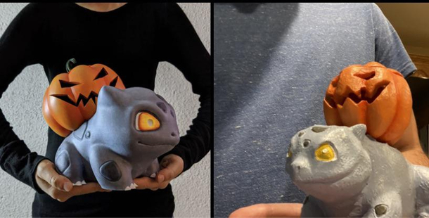 Saw on awesome looking Halloween bulbasaur on Facebook I am disappoint