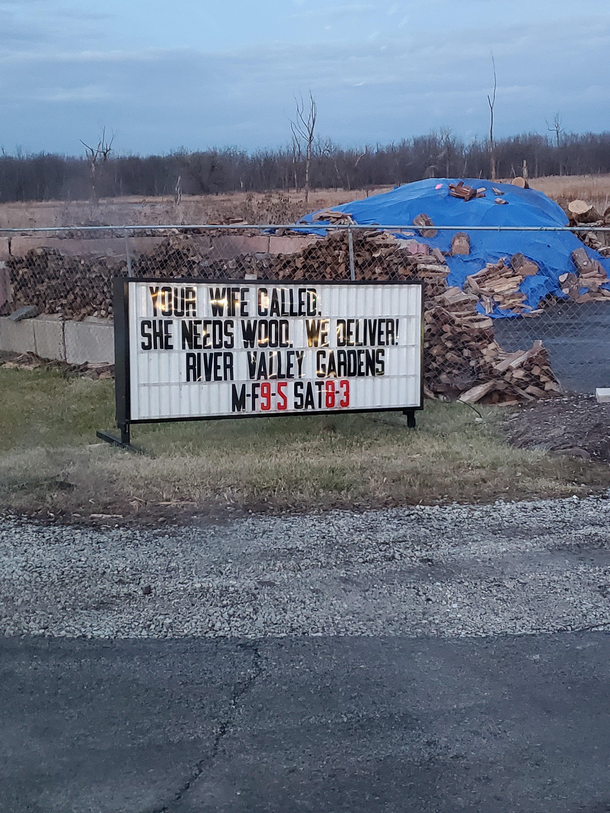 Saw on my way home today Gave me a chuckle