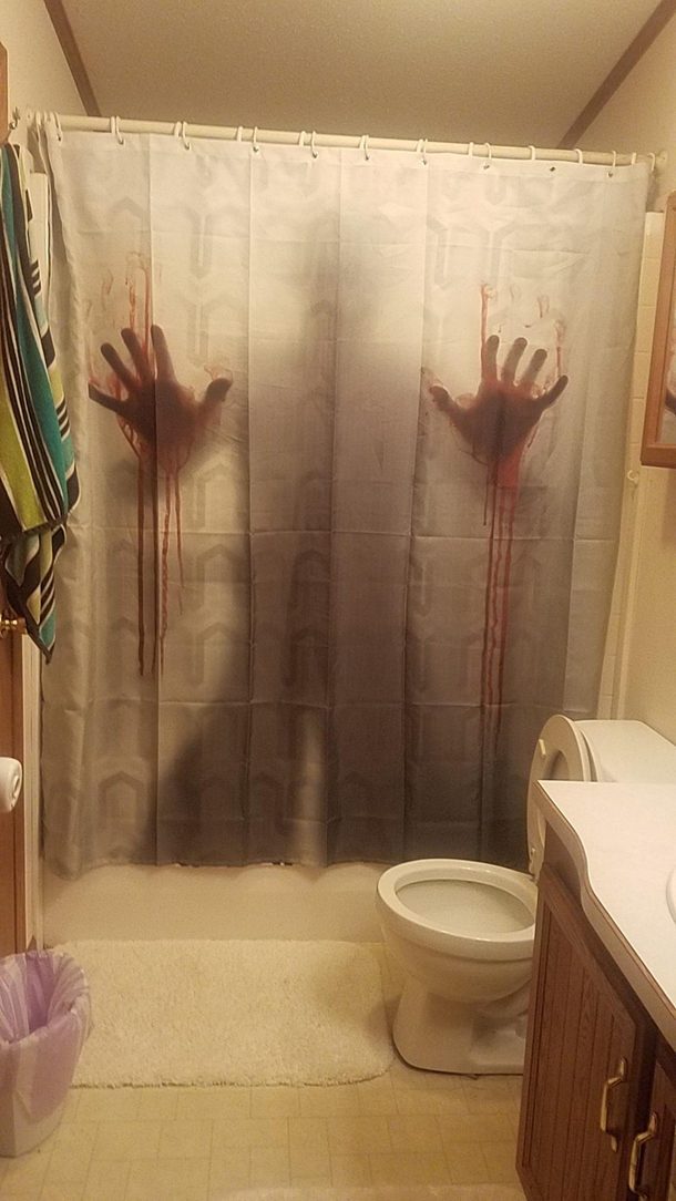 Saw one of these on here awhile ago and had to get it Finally had the chance to put it up at my moms house while she was out of town Got a message from her at  this morning calling me an asshole and telling me to take it down or she wont cook for me anymo