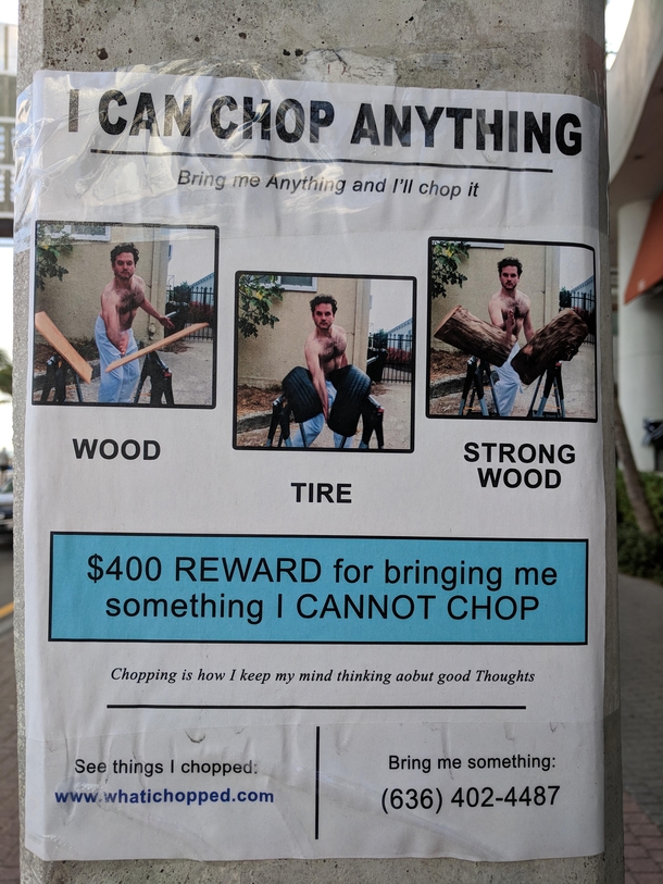 Saw this amazing ad posted at Fort Lauderdale beach I think you guys will appreciate it too OC