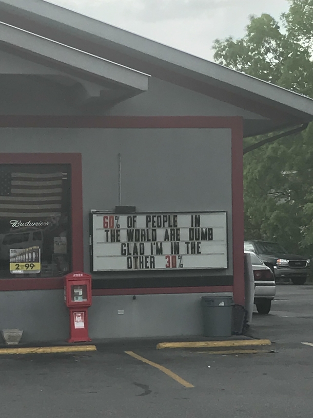 Saw this at a gas station in Alabama