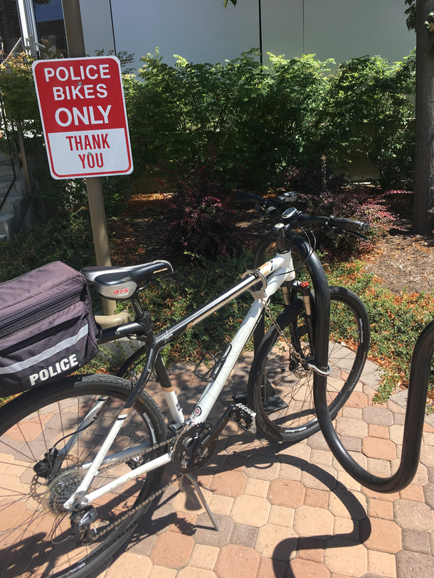 Saw this at my school Look how the bike is locked up