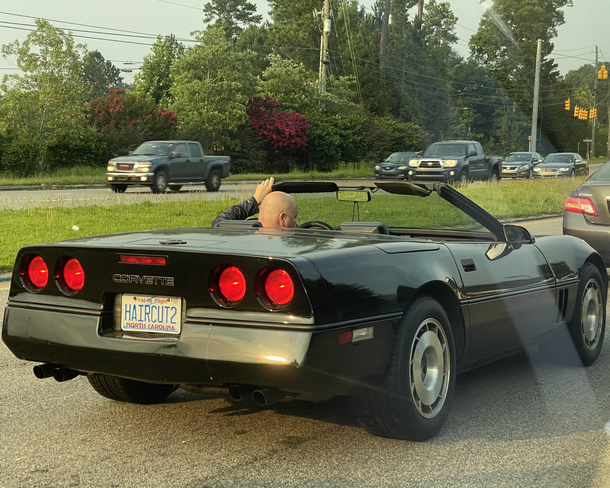 Saw this comedian behind the wheel this morning